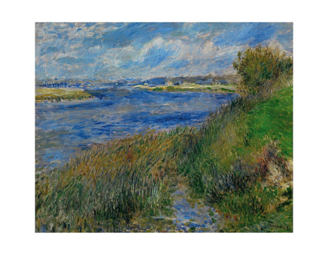 Banks of the Seine River at Champrosay, c.1876 - Pierre Auguste Renoir Painting